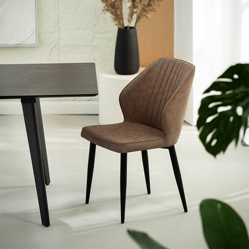 Silla Aleena [Juego de 2] [Piel sintética] [Beige]