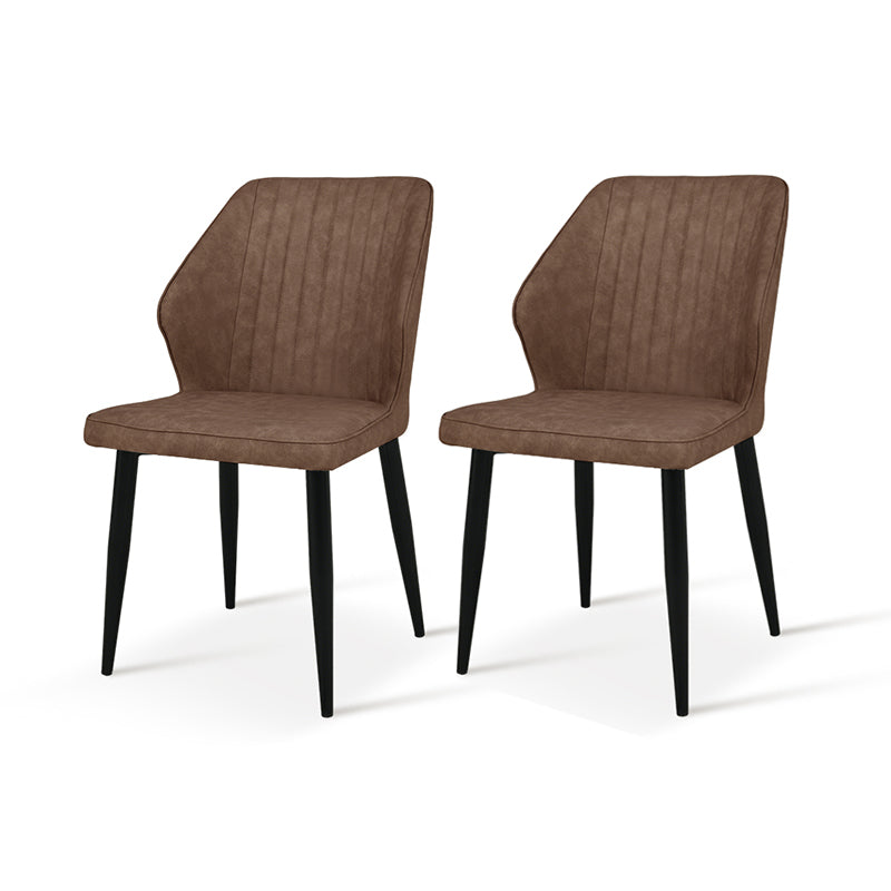 Silla Aleena [Juego de 2] [Piel sintética] [Beige]