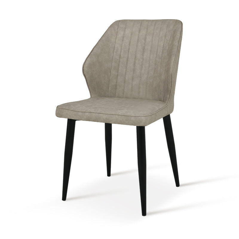 Silla de comedor Aleena [Juego de 2] [Piel sintética] [Beige]