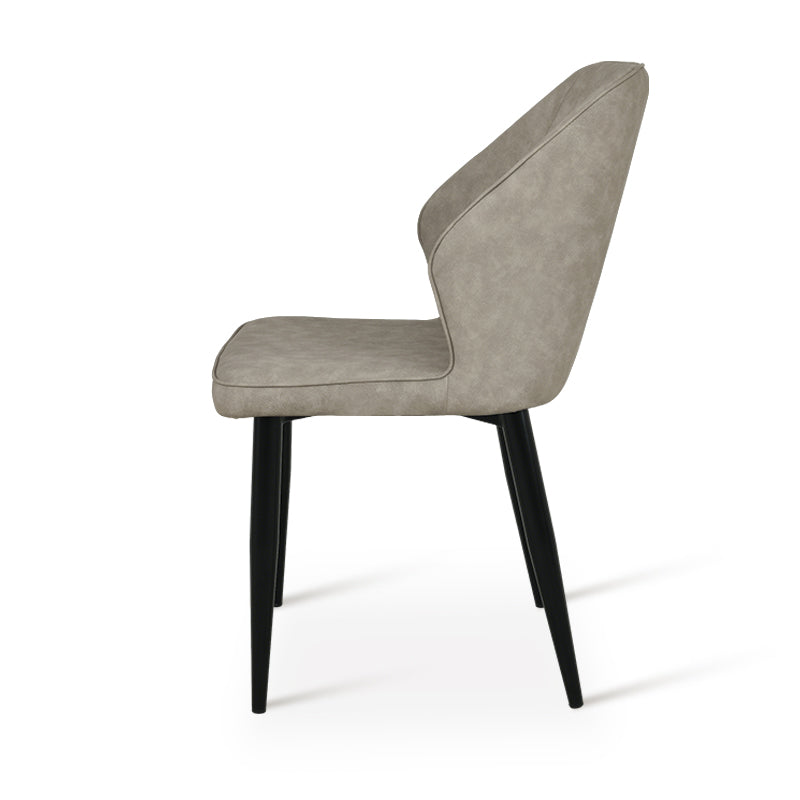 Silla de comedor Aleena [Juego de 2] [Piel sintética] [Beige]