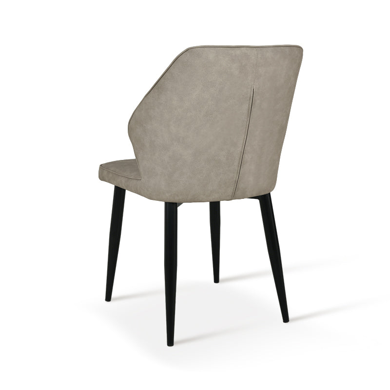 Silla de comedor Aleena [Juego de 2] [Piel sintética] [Beige]