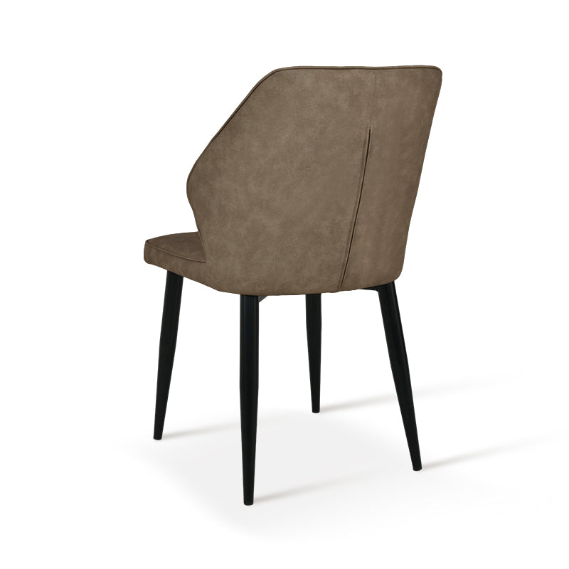 Silla de comedor Aleena [Juego de 2] [Piel sintética] [Beige]