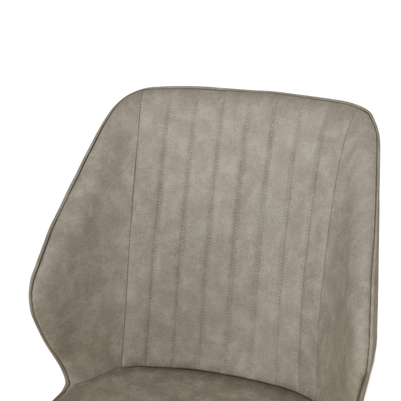 Silla de comedor Aleena [Juego de 2] [Piel sintética] [Beige]
