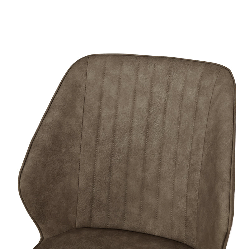 Silla de comedor Aleena [Juego de 2] [Piel sintética] [Beige]