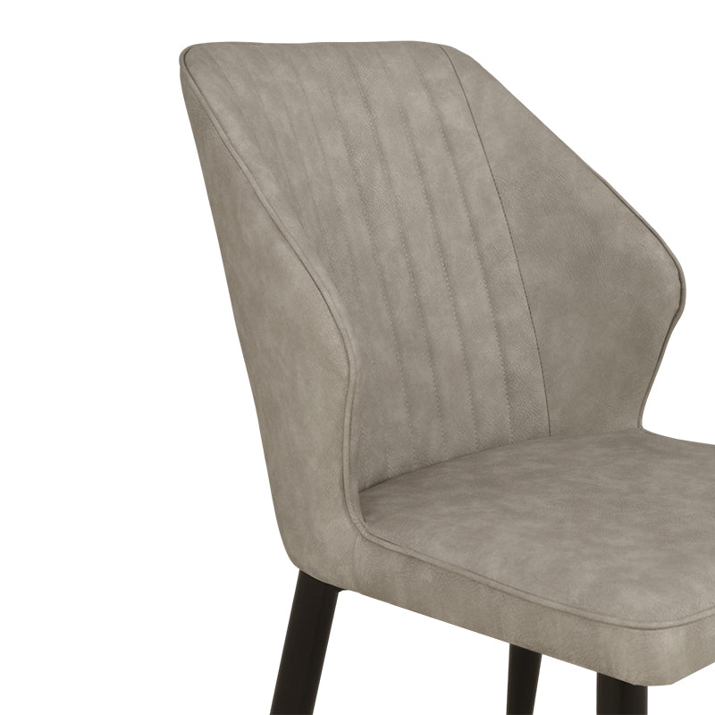 Silla de comedor Aleena [Juego de 2] [Piel sintética] [Beige]