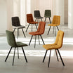 Silla de comedor Aoife Sleek [Juego de 2] [Tejido efecto lino]