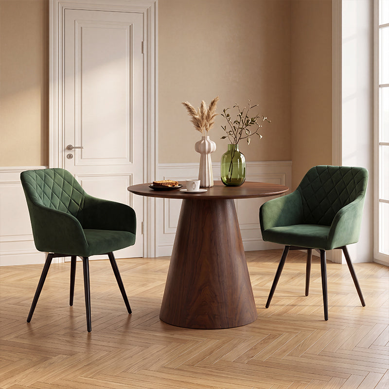 Silla de comedor con reposabrazos giratoria a 360° Frazer Diamond [Juego de 2] [Terciopelo]