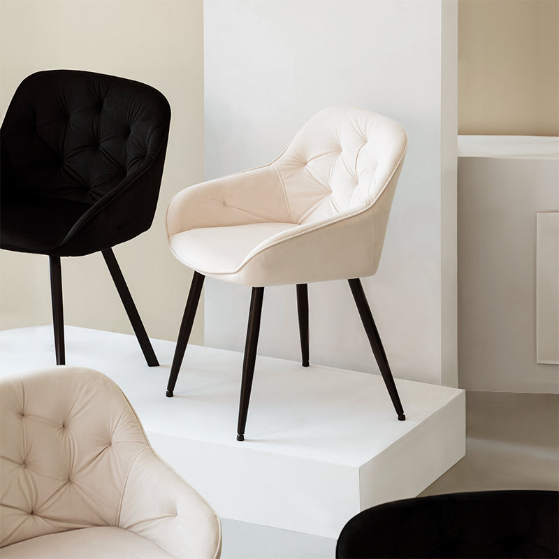 Silla de comedor con reposabrazos Keaton [Juego de 2] [Terciopelo]