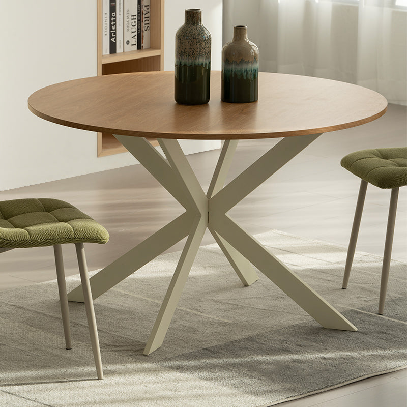 Mesa de Comedor Redonda Tilly y 4 Silla de Comedor Aoife [Conjunto de Comedor]