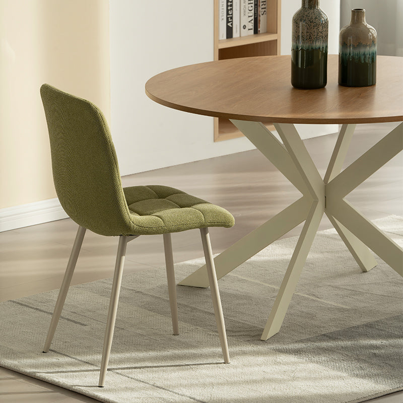 Mesa de Comedor Redonda Tilly y 4 Silla de Comedor Aoife [Conjunto de Comedor]