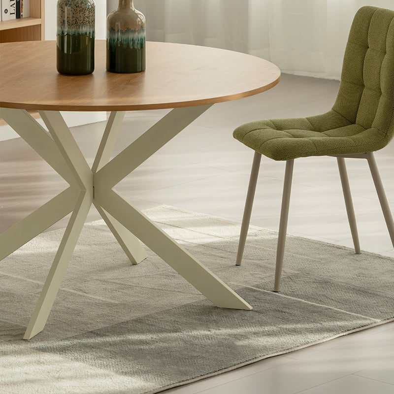 Mesa de Comedor Redonda Tilly y 4 Silla de Comedor Aoife [Conjunto de Comedor]