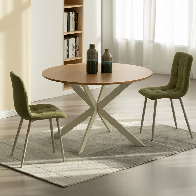 Mesa de Comedor Redonda Tilly y 4 Silla de Comedor Aoife [Conjunto de Comedor]