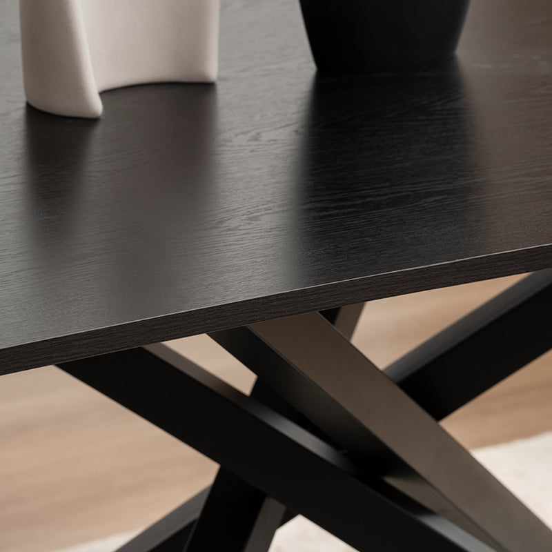 Mesa de Comedor Rectangular Thalia [Madera negra] [180 cm]