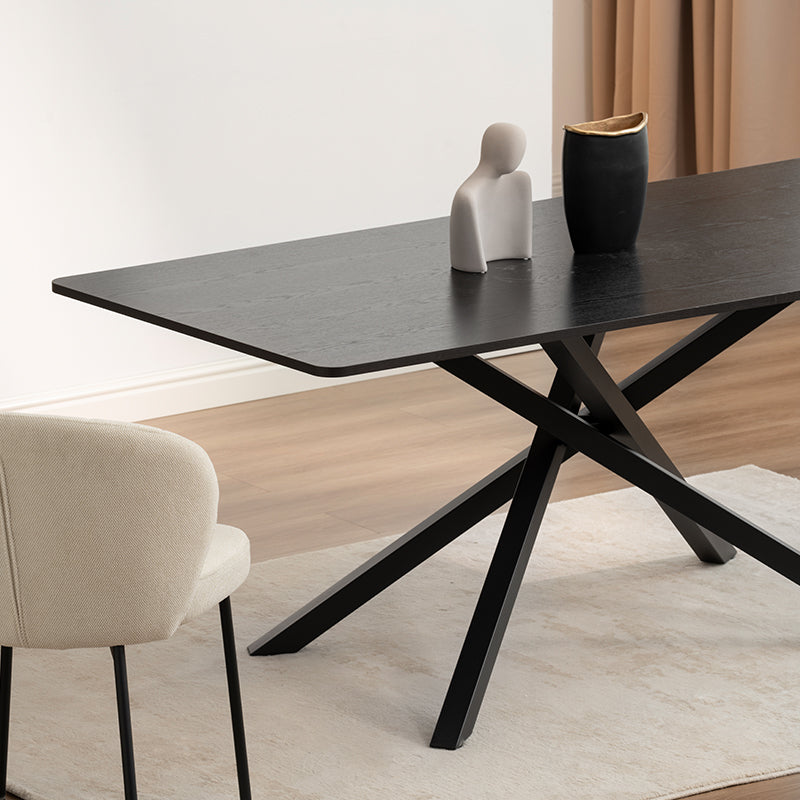 Mesa de Comedor Rectangular Thalia [Madera negra] [180 cm]