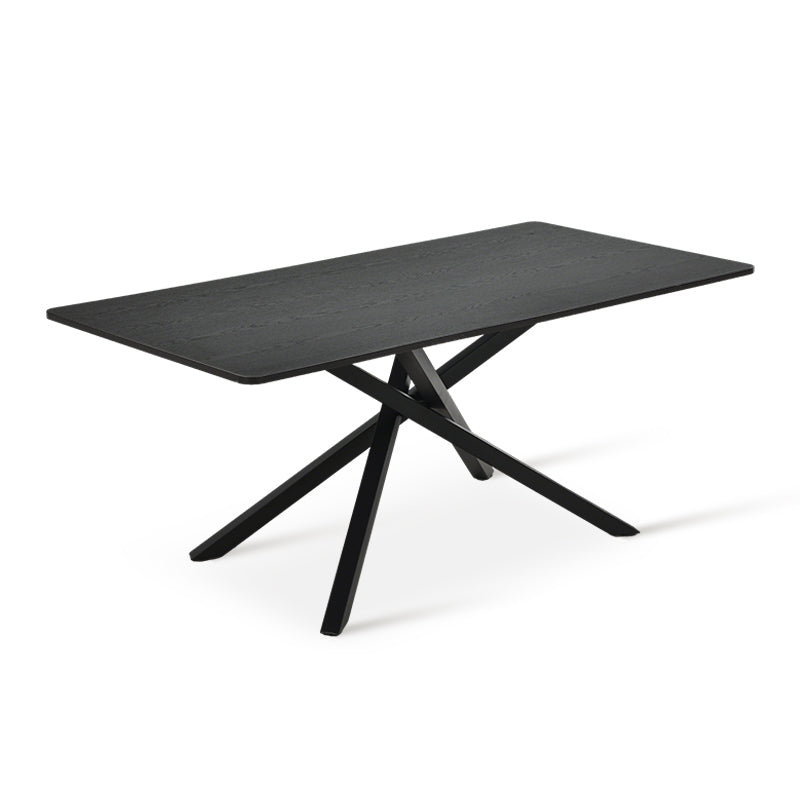 Mesa de Comedor Rectangular Thalia [Madera negra] [180 cm]