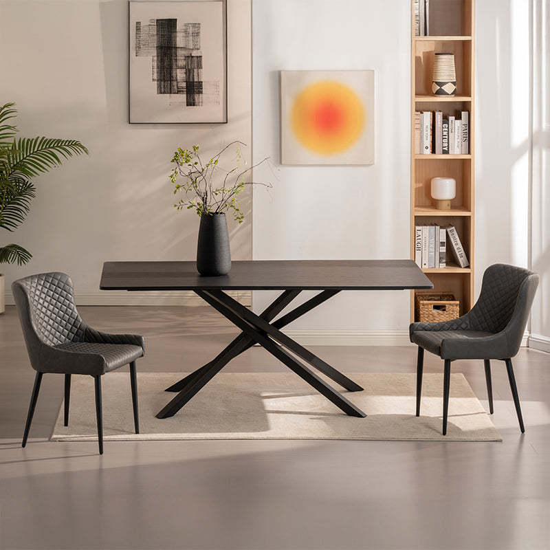 Mesa de Comedor Rectangular Thalia [Madera negra] [180 cm]