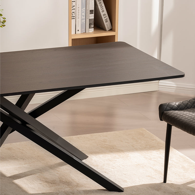 Mesa de Comedor Rectangular Thalia [Madera negra] [180 cm]