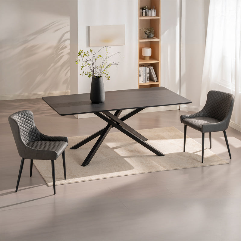 Mesa de Comedor Rectangular Thalia [Madera negra] [180 cm]