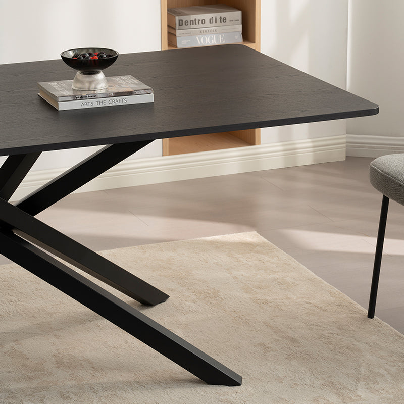 Mesa de Comedor Rectangular Thalia [Madera negra] [180 cm]