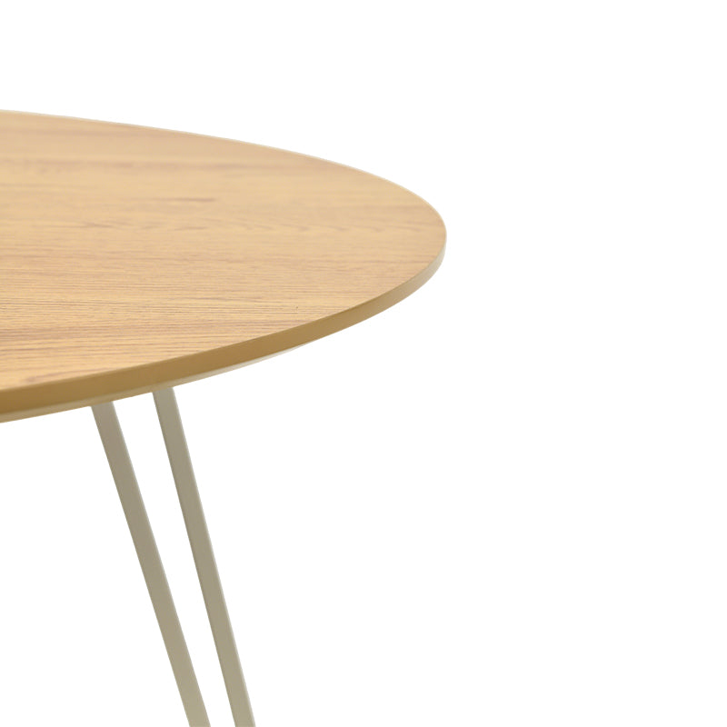 Mesa de comedor redonda Fareeha [Madera negra] [100 cm]