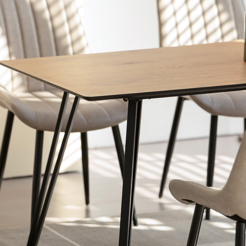 Mesa de comedor rectangular Fareeha [Tono madera] [160 cm]