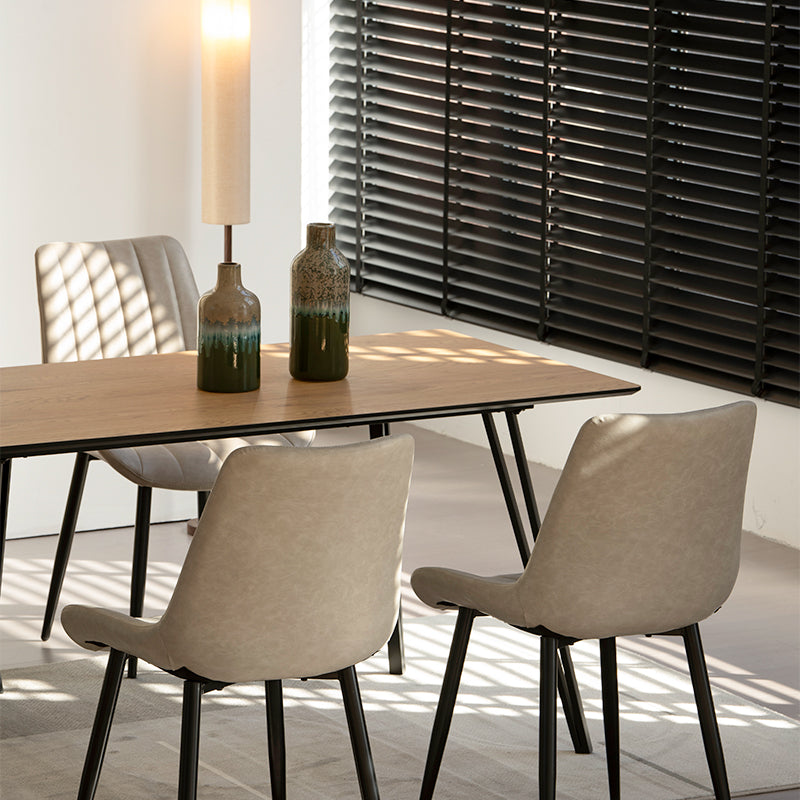 Mesa de comedor rectangular Fareeha [Tono madera] [160 cm]
