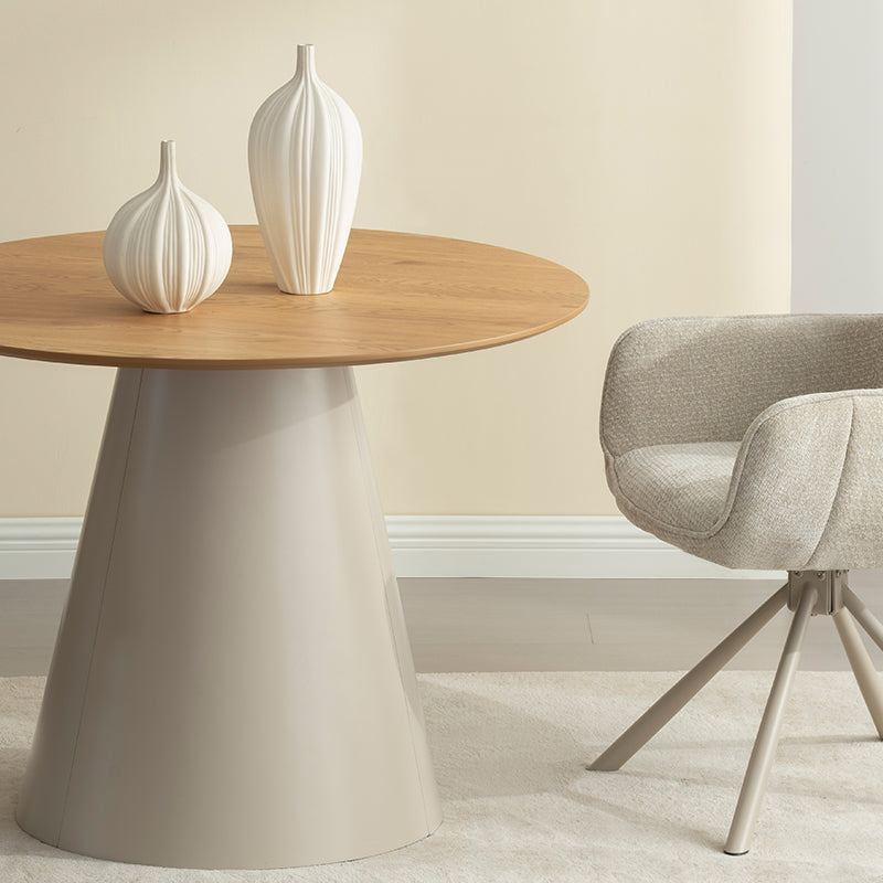 Mesa de Comedor Redonda Elowen [Gris] [100 cm]