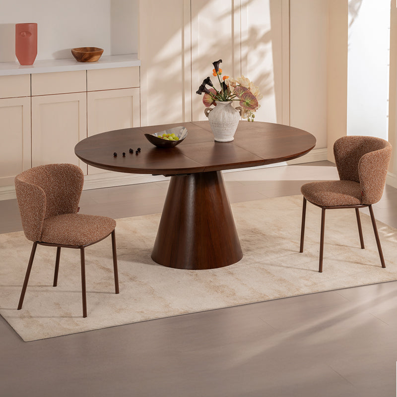 Mesa de comedor redonda extensible Jude [120-160 cm]