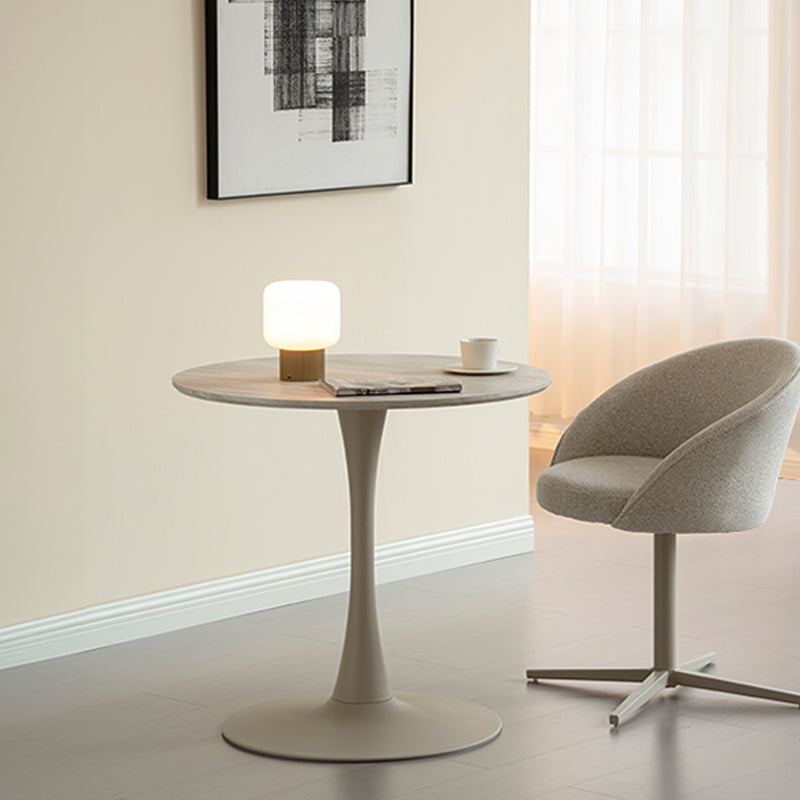Mesa de comedor redonda Tiana [Travertino] [80 cm]