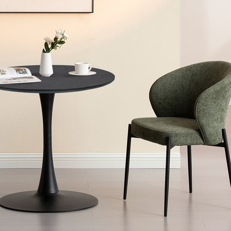 Mesa de comedor redonda Tiana [Travertino] [80 cm]