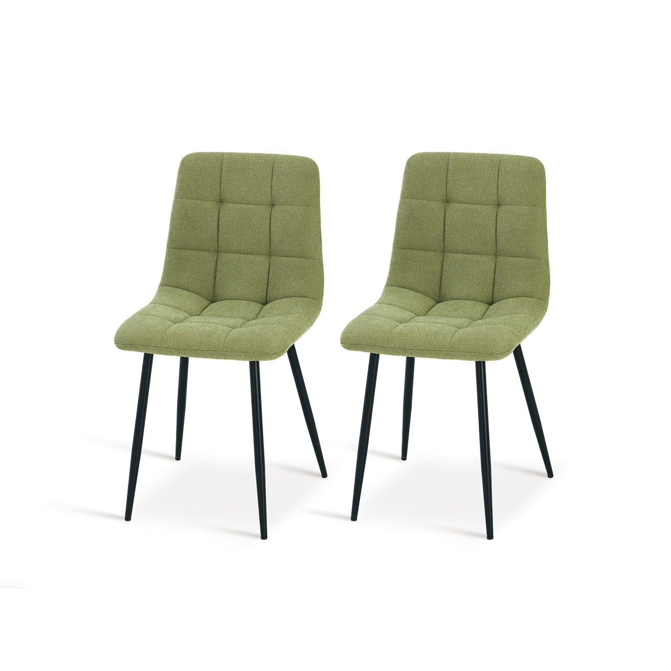 Silla de comedor Aoife [Juego de 2] [Tejido efecto lino]